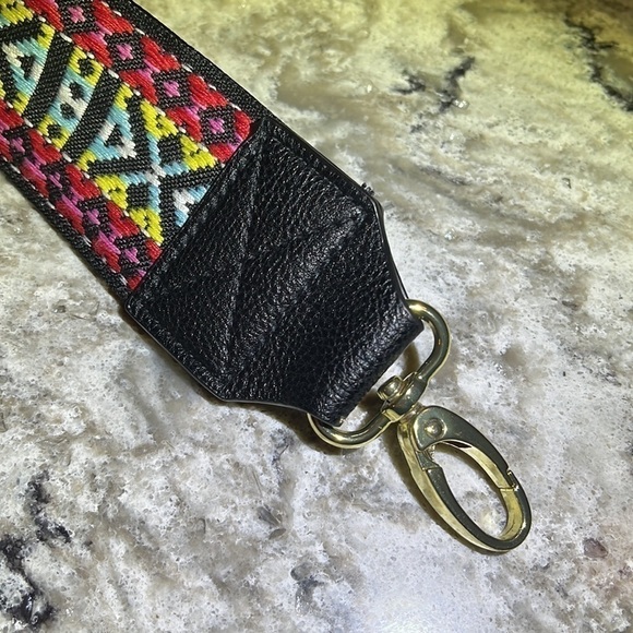 Embroidered Woven Aztec Bag Strap - Picture 3 of 6